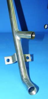 Edelstahlrohr für 2 Tränkenippel - gerade / rechts