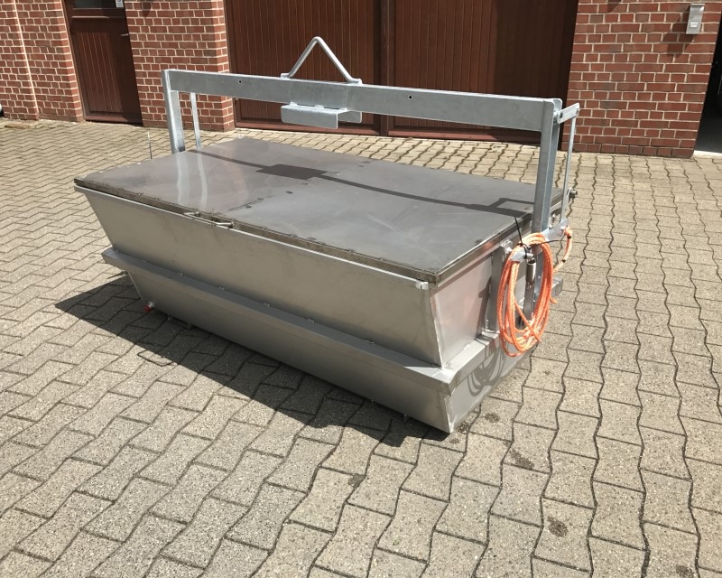 Kadavercontainer Edelstahl mit Klappdeckel 660 Liter