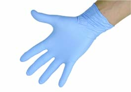 Nitrile-Einmalhandschuh blau
