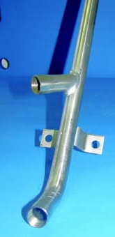 Edelstahlrohr für 2 Tränkenippel - gerade / links